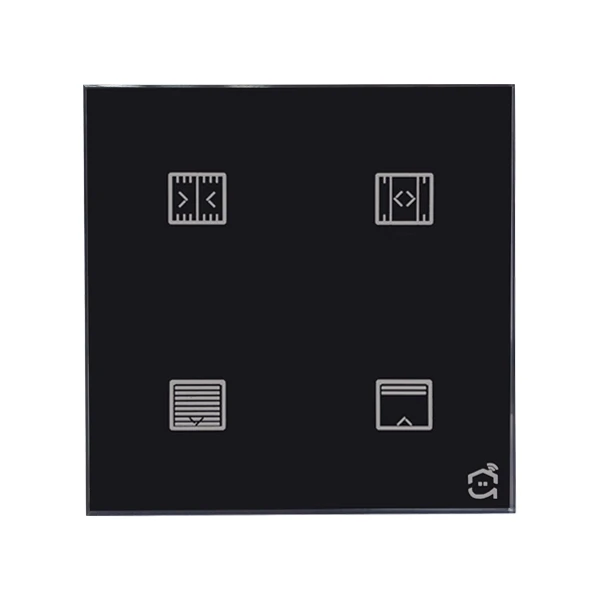 کلید پرده هوشمند - مدل دیپلمات - رنگ مشکی - نمای جلوی محصول