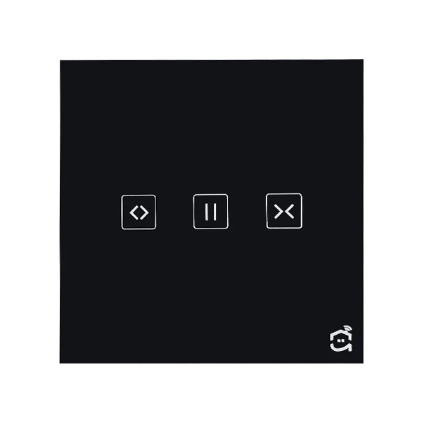 کلید پرده هوشمند - مدل لگاسی - حالت افقی - رنگ مشکی - نمای جلوی محصول