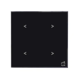 کلید پرده هوشمند - مدل اسپات - حالت افقی - دوبل - رنگ مشکی - نمای جلوی محصول