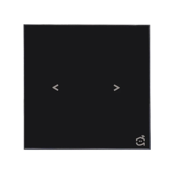 کلید پرده هوشمند - مدل اسپات - حالت افقی - تک - رنگ مشکی - نمای جلوی محصول