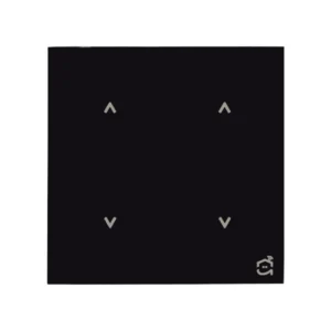 کلید پرده هوشمند - مدل اسپات - حالت عمودی - دوبل - رنگ مشکی - نمای جلوی محصول