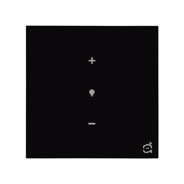 کلید دیمر هوشمند - مدل اسپات - تک - رنگ مشکی - نمای جلوی محصول