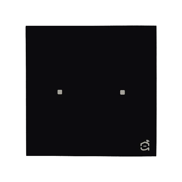 کلید روشنایی هوشمند - مدل اسپات - دو پل - رنگ مشکی - نمای جلو محصول