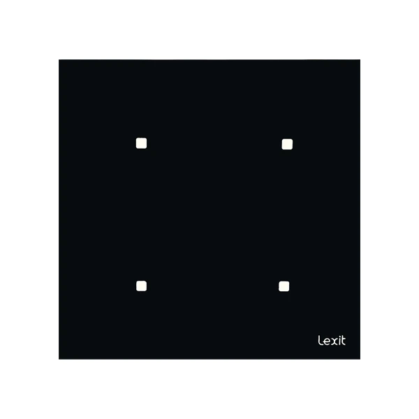 کلید روشنایی هوشمند - مدل اسپات - چهار پل - رنگ مشکی - نمای جلو محصول