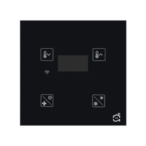 کلید ترموستات هوشمند - مدل لگاسی - رنگ مشکی - نمای جلوی محصول